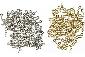 Screw Eye Pins for Resin - Silver + Gold (500-Pack)
