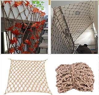 Outdoor Mesh Rope Climbing Netting Heavy Duty Hemp 1x6m, Kindergarten Decoration Anti-cat Railing Hemp Hawaiian Party-Style Decorative Hemp Safety Net for Kids (Color : 8mm Rope, Size : 15cm Mesh)