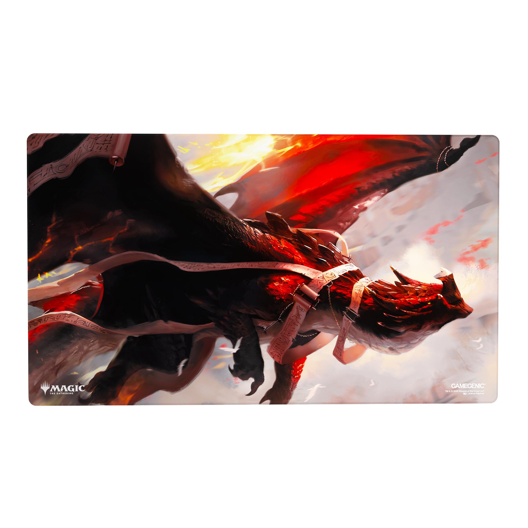 Gamegenic – MTG – Secrets of Strixhaven Shiny Playmat: Lorehold, the Historian – Accessorio da Gioco – Tappeto Stampato a Colori – Multilingue