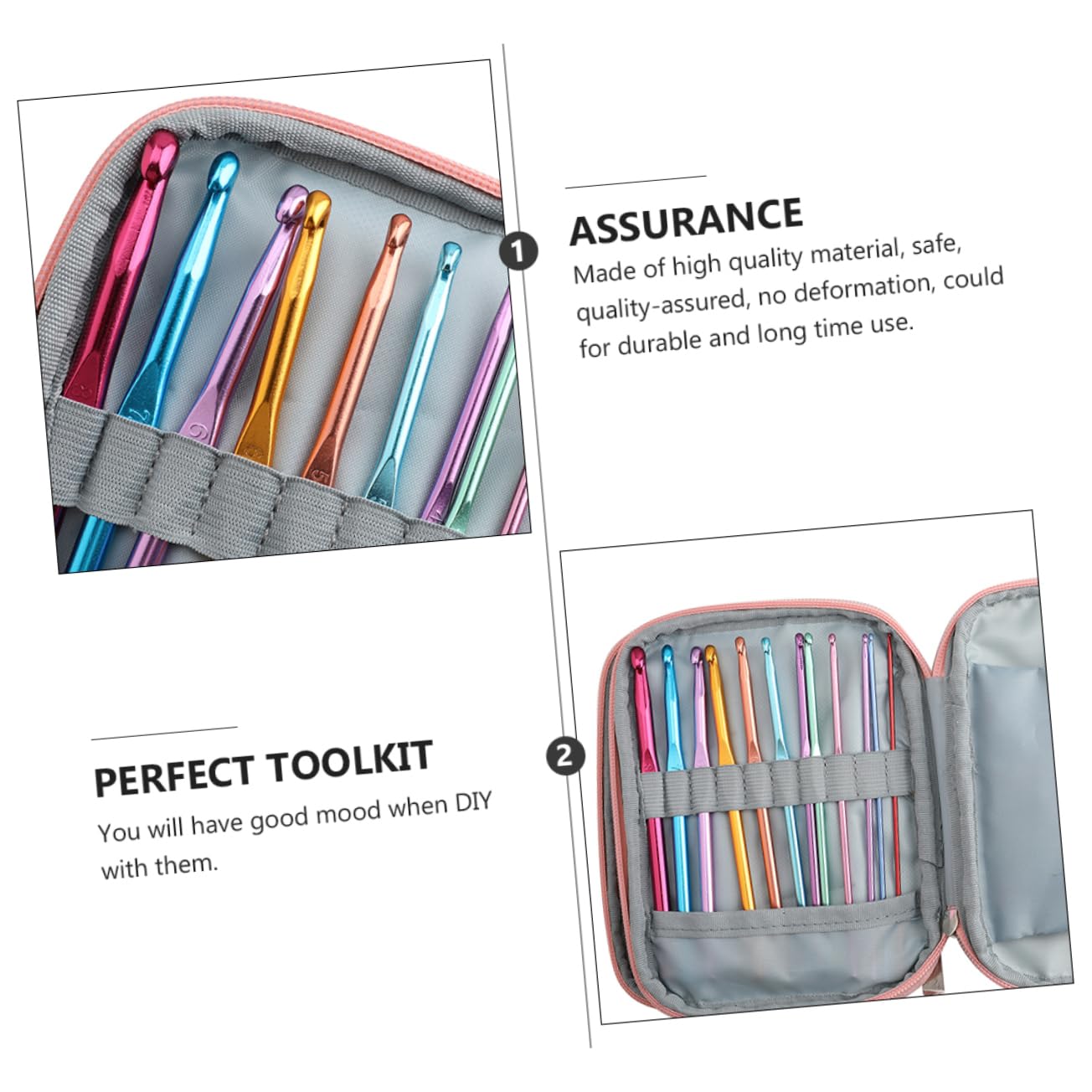 CORHAD 1juego Suministros Para Tejer Mano Kit De Ganchillo Con Agujas y Accesorios Herramientas De Crochet Para Incluye Ganchillos De Diferentes Para Principiantes y Tejedores