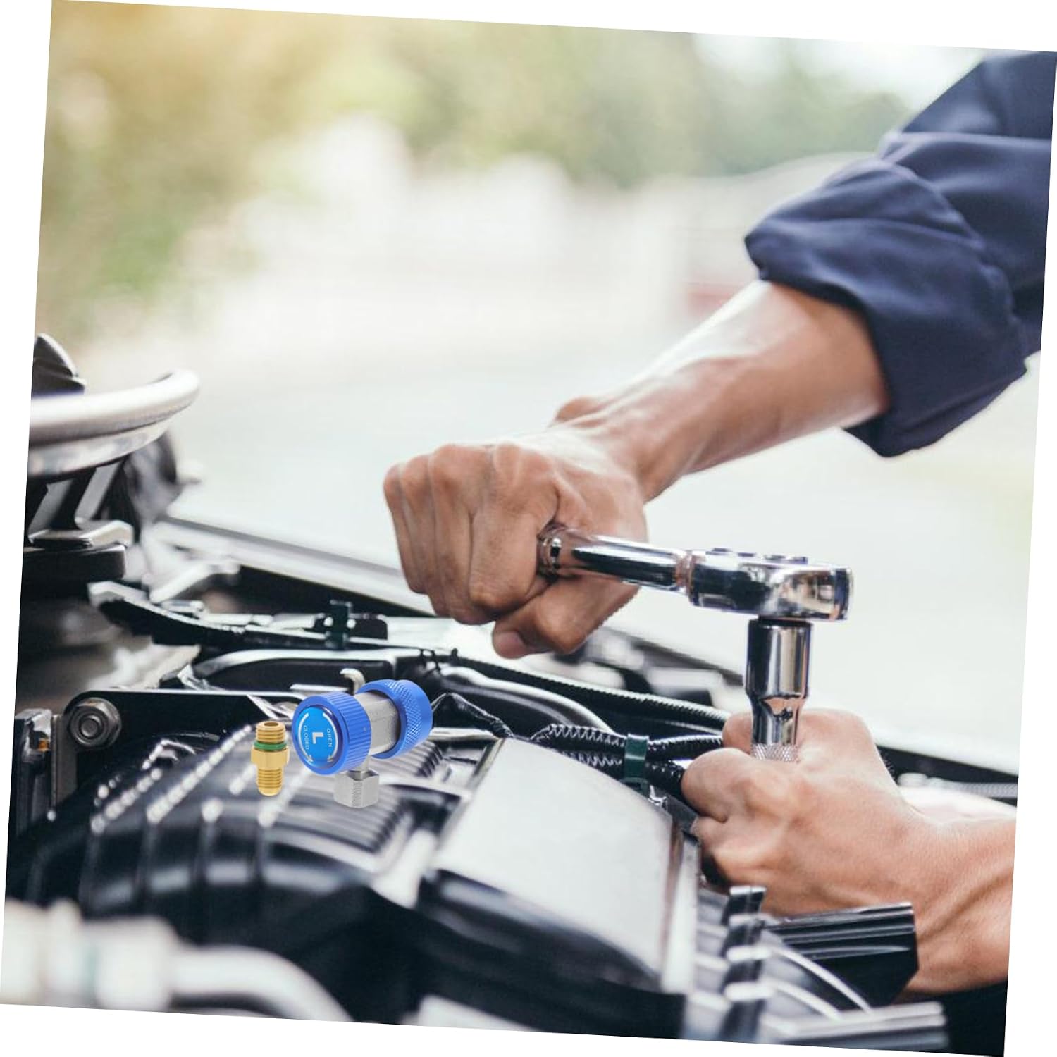OUNONA Quick Coupler Adapter for Easy to Install Pressure Connector Automotive Tool for Efficient Conditioner Recharge