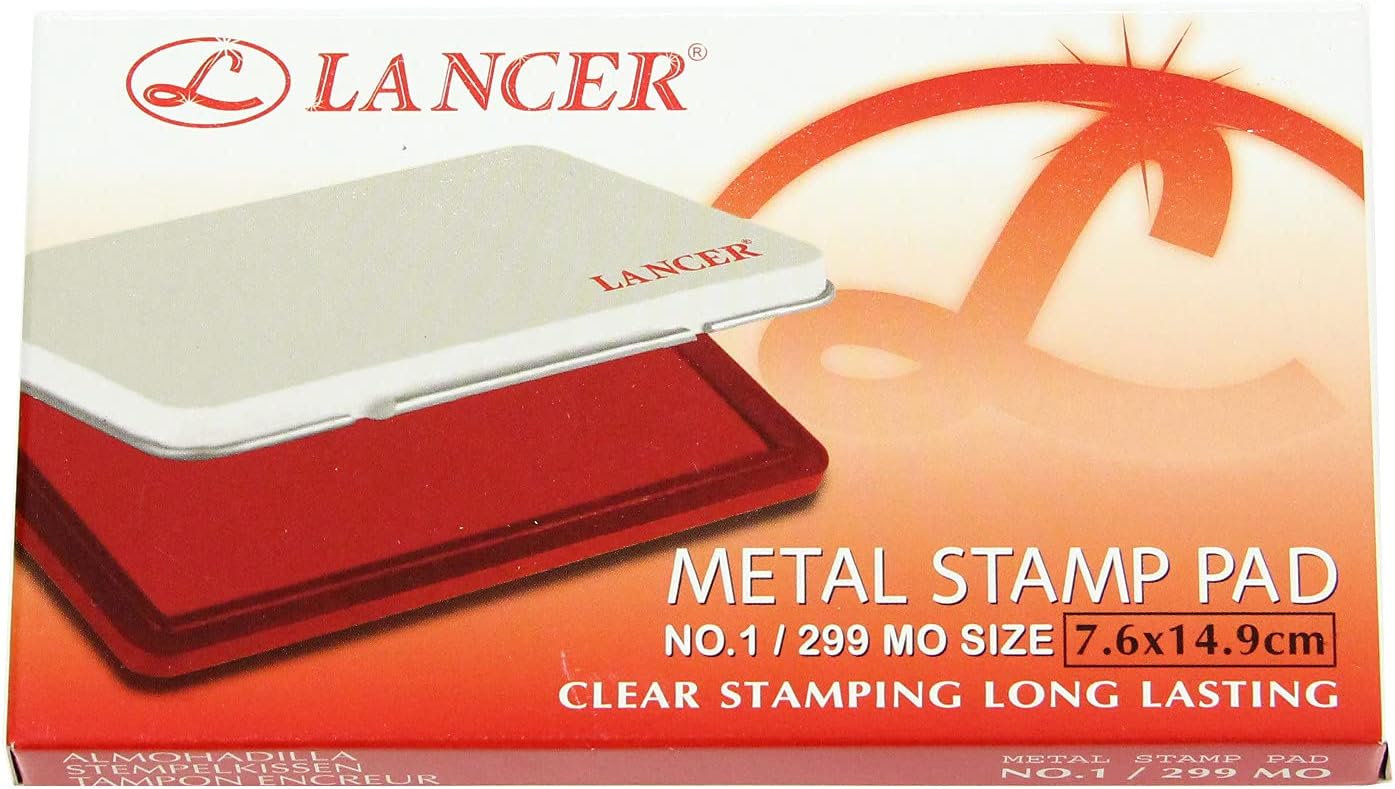 Kores SF71563.1 Size 1"Lancer" Stamp Pad Red Office