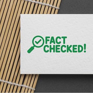 Fact Checked Mini Teacher Feedback Stamp, Pre-Inked Stamp to Grade Papers, Compact Self-Inking Marking Tool, Classroom Educator Aid, Fast Clear Approval On Student Work