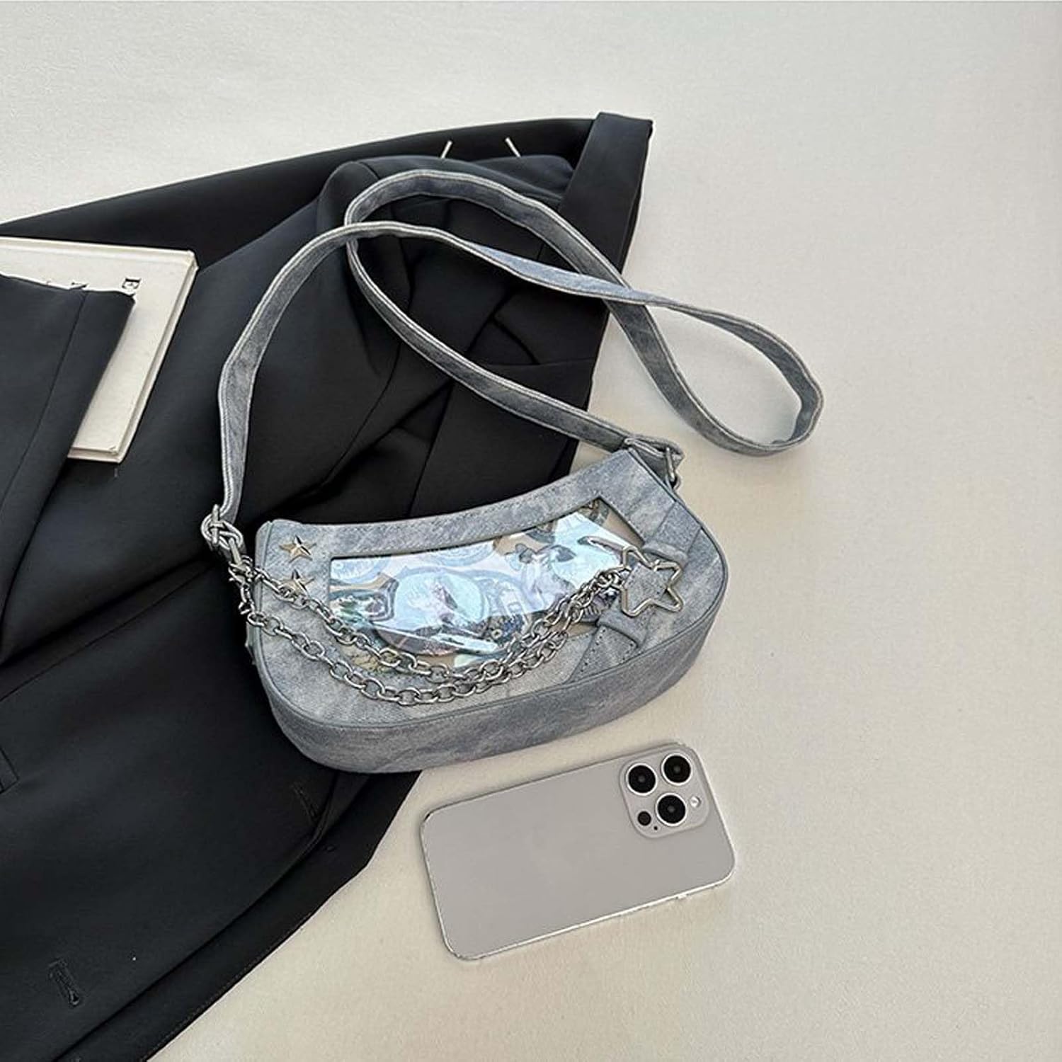 Y2k Aesthetic Cute Handbag Ita Purse Crossbody Japanese Shoulder Bag Pin Display