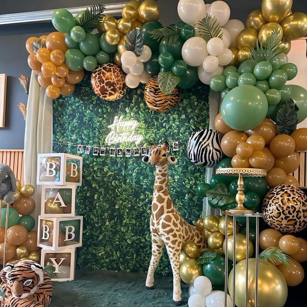 Kit Palloncini Verde Scuro E Oro - 126 Pezzi Per Archi E Decorazioni Feste Safari E Baby Shower - Foto 6