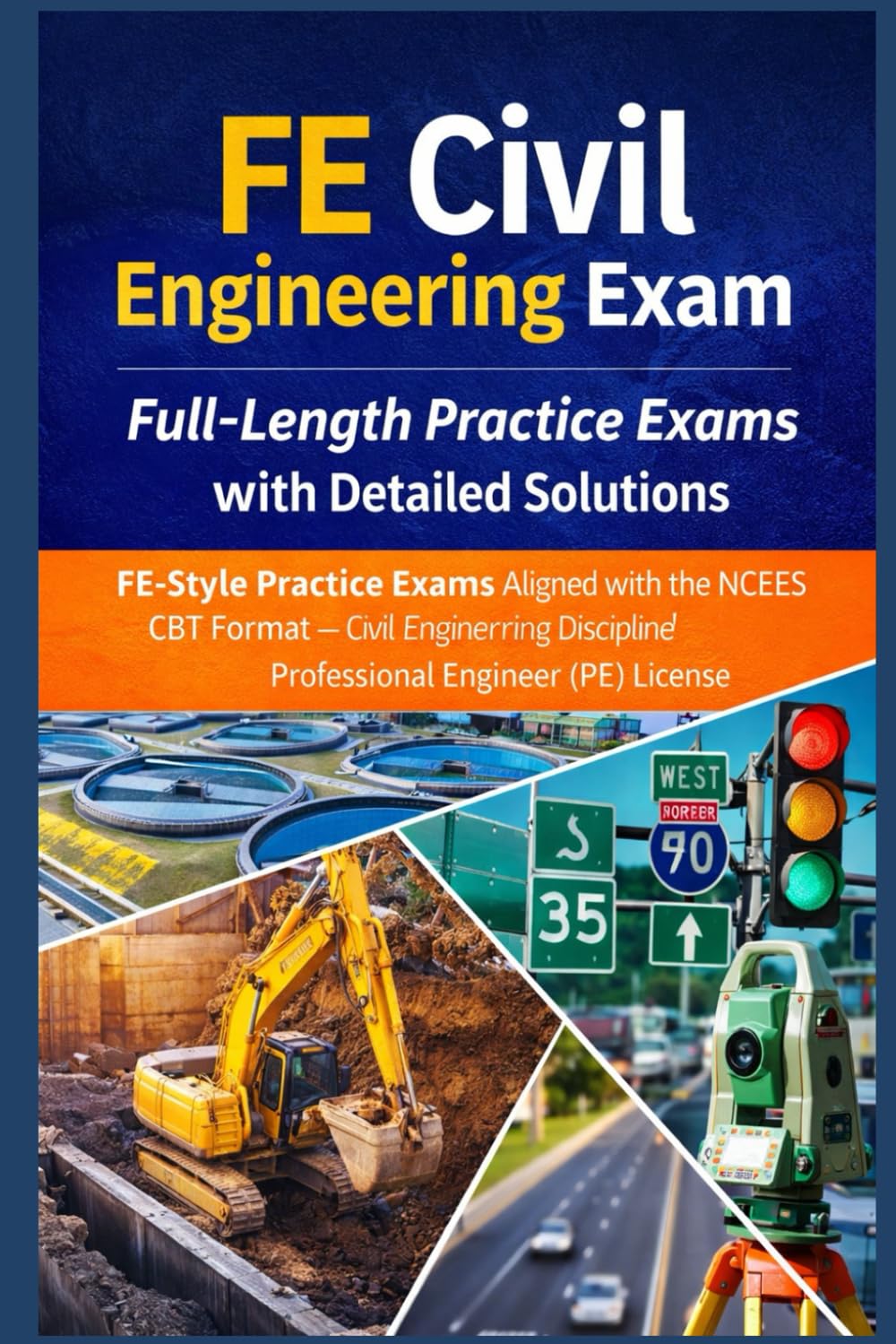 FE Civil Engineering Exam Full-Length Practice Exams with Detailed Solutions: FE-Style Practice Exams Aligned with the NCEES CBT Format Civil Engineering Discipline Professional Engineer (PE) License