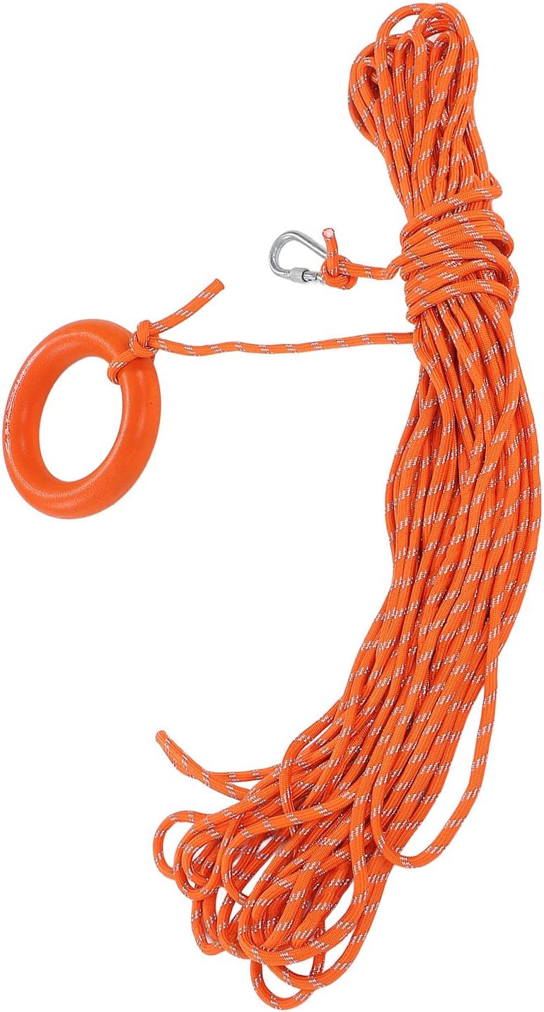 Life Preserver, Life 30M Floating Lifesaving Rope, Portable Pool Life Rings, Floatable Throwing Rope Lifeguard with Buckle Throwable Flotation Device for Swimming