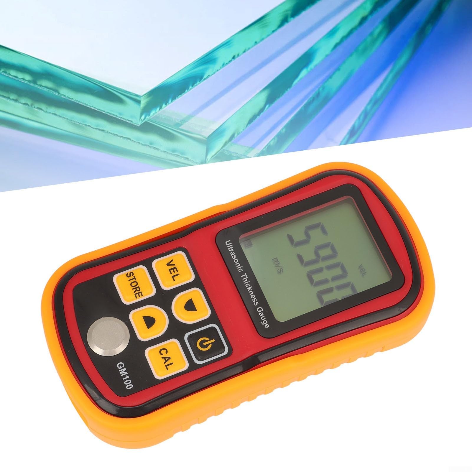 GM100 - Medidor de espesor digital (pantalla LCD, 1,2-225 mm, acero)