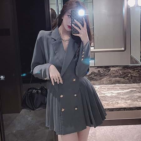 blazer dress korean style NC Women Long Sleeve Suit Dress RAIL1A