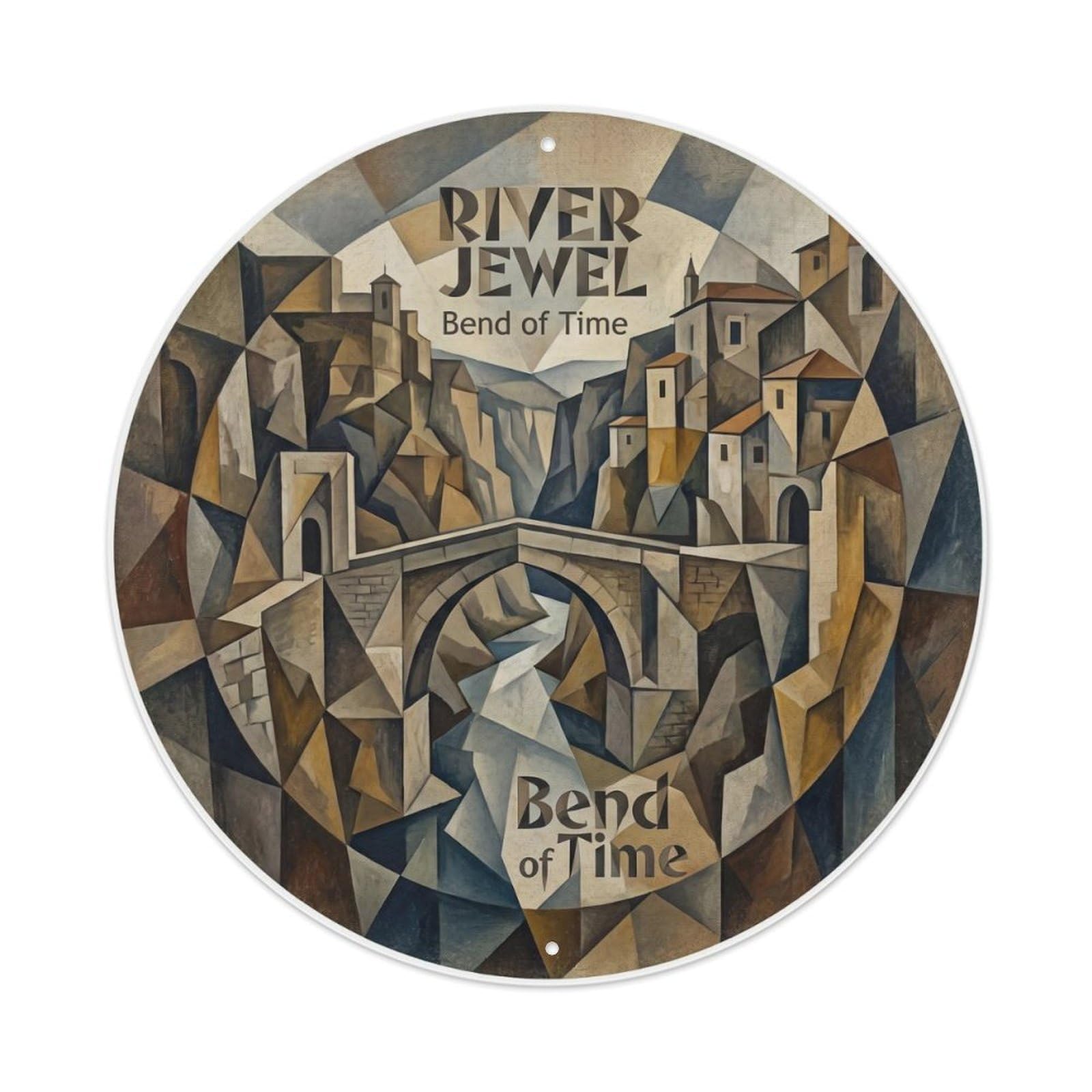 Fqnyr Style Vintage Travel River Bend Jewel Metal Tin Sign