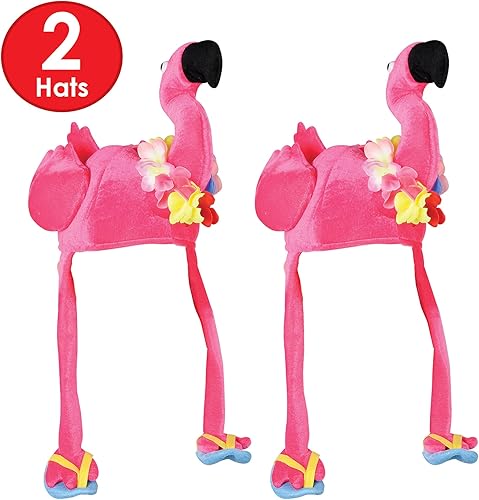 Miniatura 8 de Beistle - Gorro de felpa novedoso de tela de loro disfraz hawaiano tropical suministros de fiesta Luau accesorio Hula