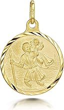Amberta 925 Sterling Silver Medal - Various Models - Pendant with Saint Christopher - Religious Protector Talisman - Coin for Men and Women