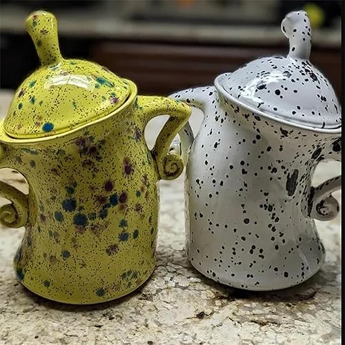 Miniatura 9 de Recipiente con actitud, lindo recipiente de café atrevido, divertidos adornos de escritorio de cerámica, lindo tarro de almacenamiento de alimentos