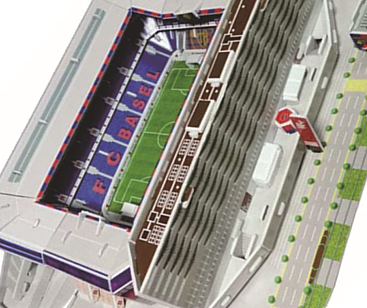 Puzzle 3D Model budynku stadionu piłkarskiego DIY Układanka Zabawka dla dorosłych i dzieci 66 sztuk