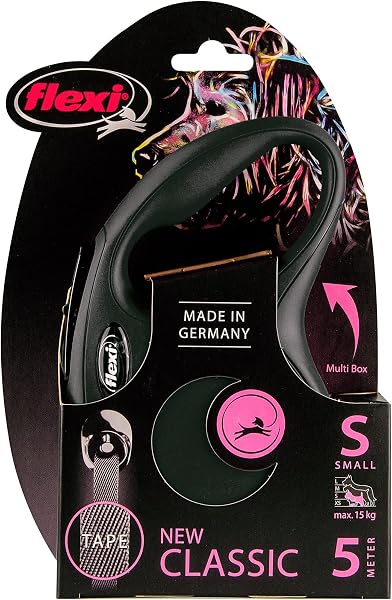 flexi® Classic S Cinta 5 m negro, correa extensible para perros hasta máx. 15 kg - 4