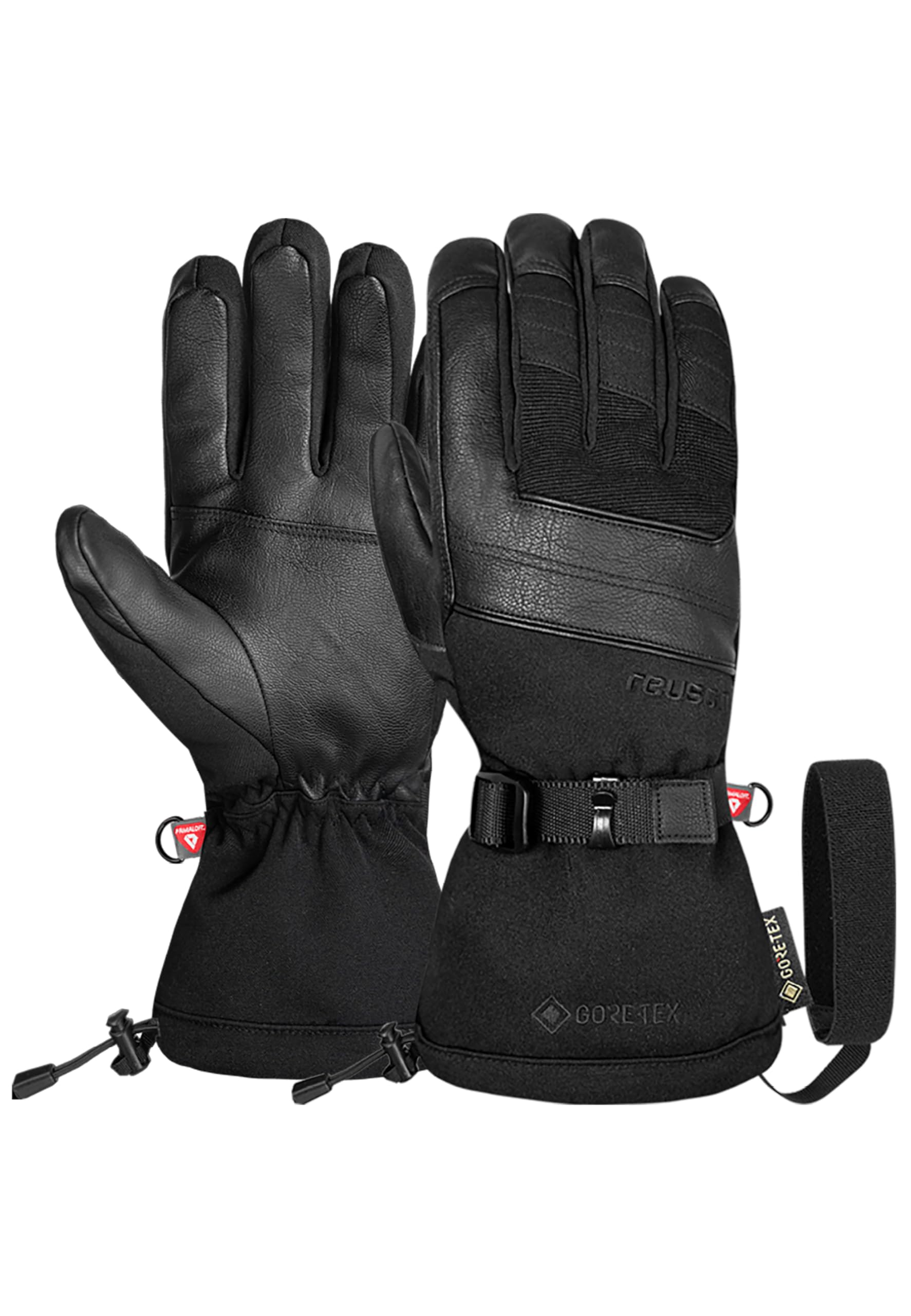 Reusch Morvan Gore-TEX Skihandschuhe Unisex – wasserdicht, Winddicht, atmungsaktiv, Primaloft Gold Isolation, veganes Leder, Premium Softshell, Comfort Leash, Wintersport für Damen & Herren