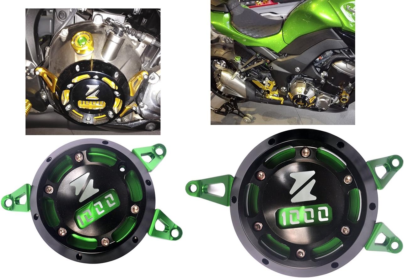 Motorcycle CNC Engine Stator Cover Left&Right Crash Slider Guard For KAWASAKI Z1000 2010-2016 Z1000SX 2011-2015 (Green)