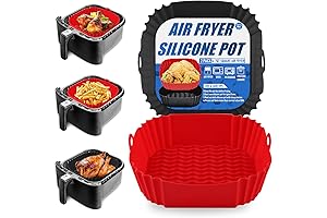 2-Pack Reusable Silicone Square Air Fryer Liners for 4-7QT
