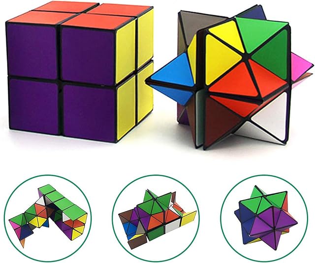 Euclidean Cube Star Cube Magic Cube Set,Transforming Cubes Magic Puzzle Cubes for Kids and Adults