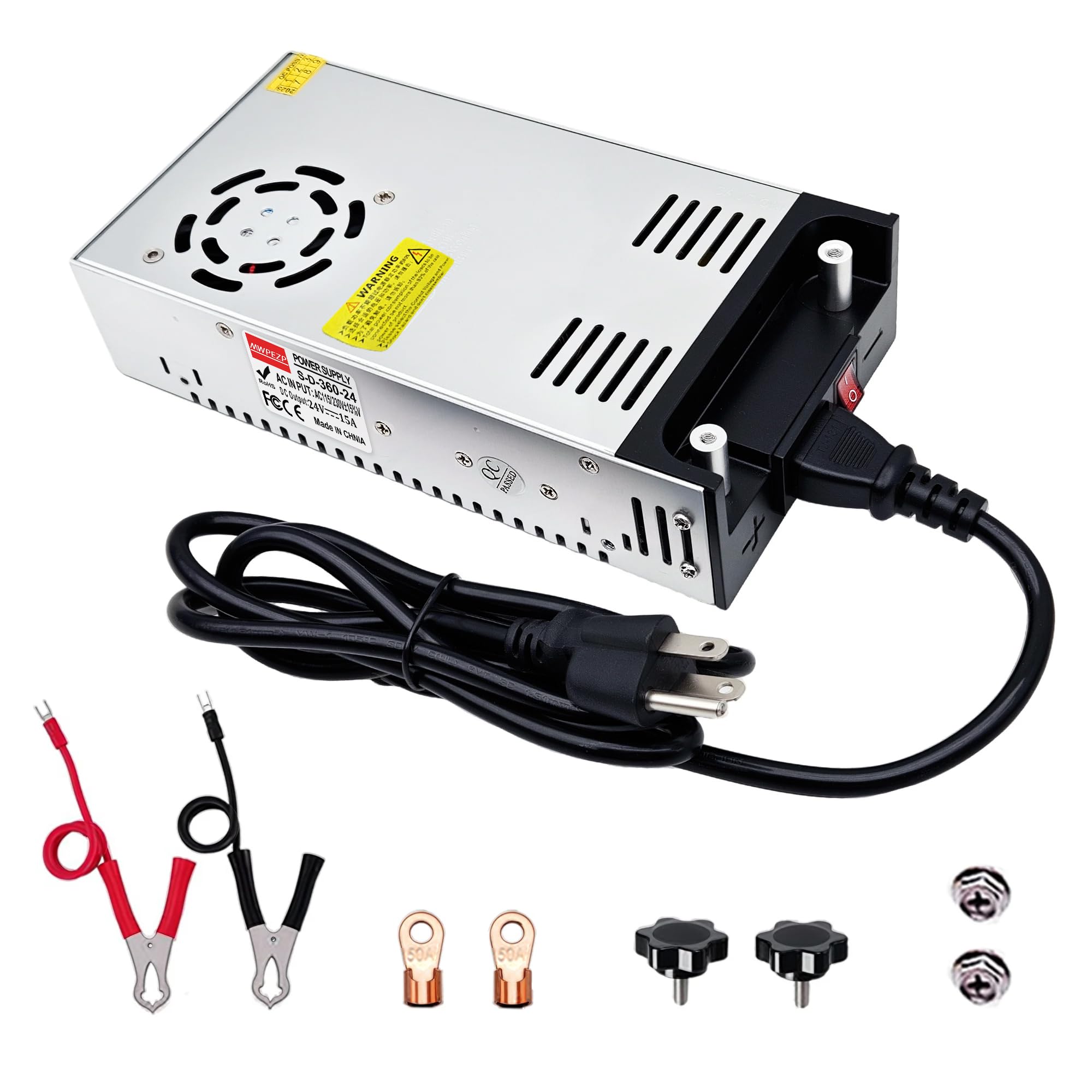 Amazon.com: AC 轉DC 轉換器24V 電源供應器,通用SMPS 120V AC 至24V