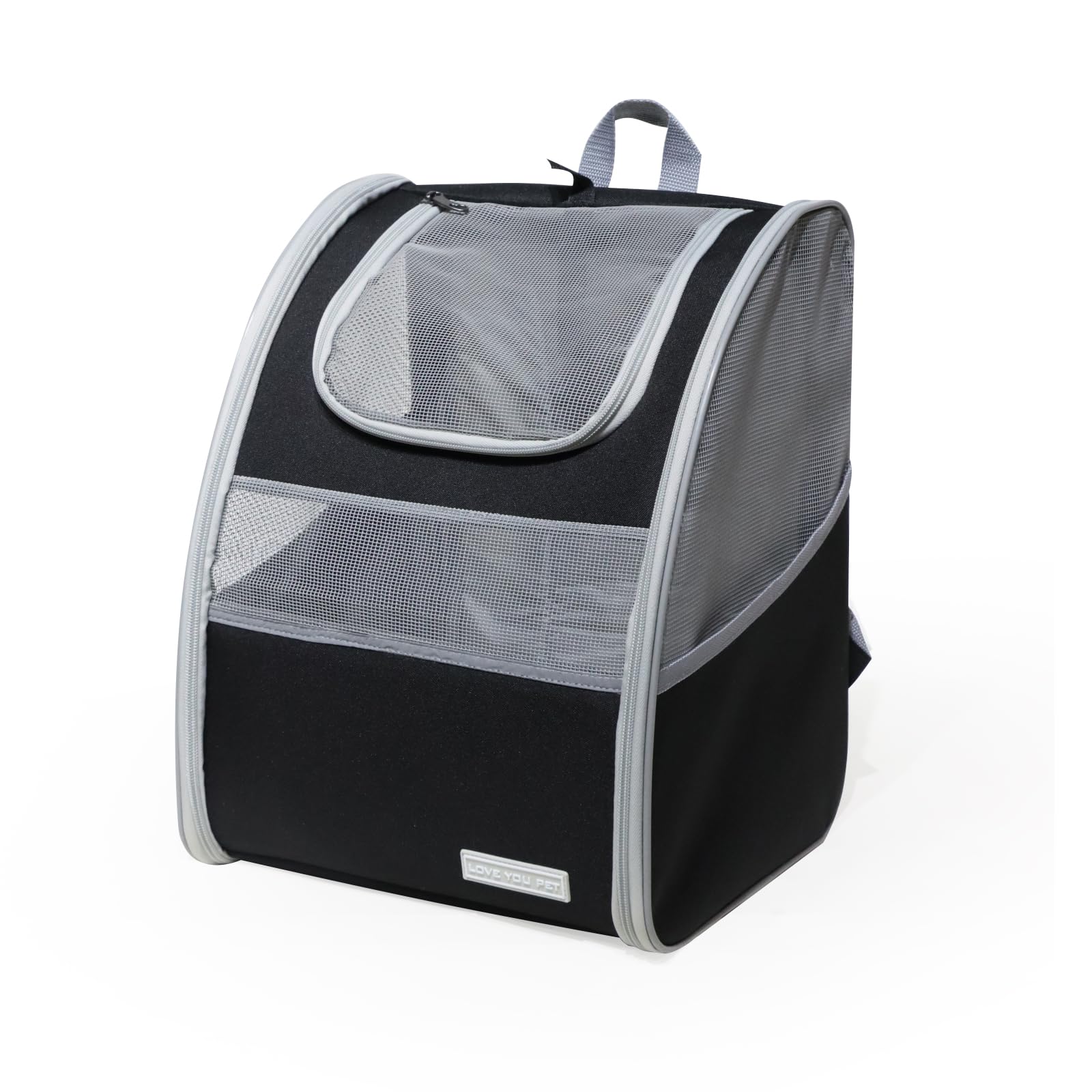 LE YOU PET Cat Carrier Bag, Pet Carrier for Cats and Dogs,Up to 15Lbs,Foldable Travel Bag,Large Space Backpack for Travel,Black