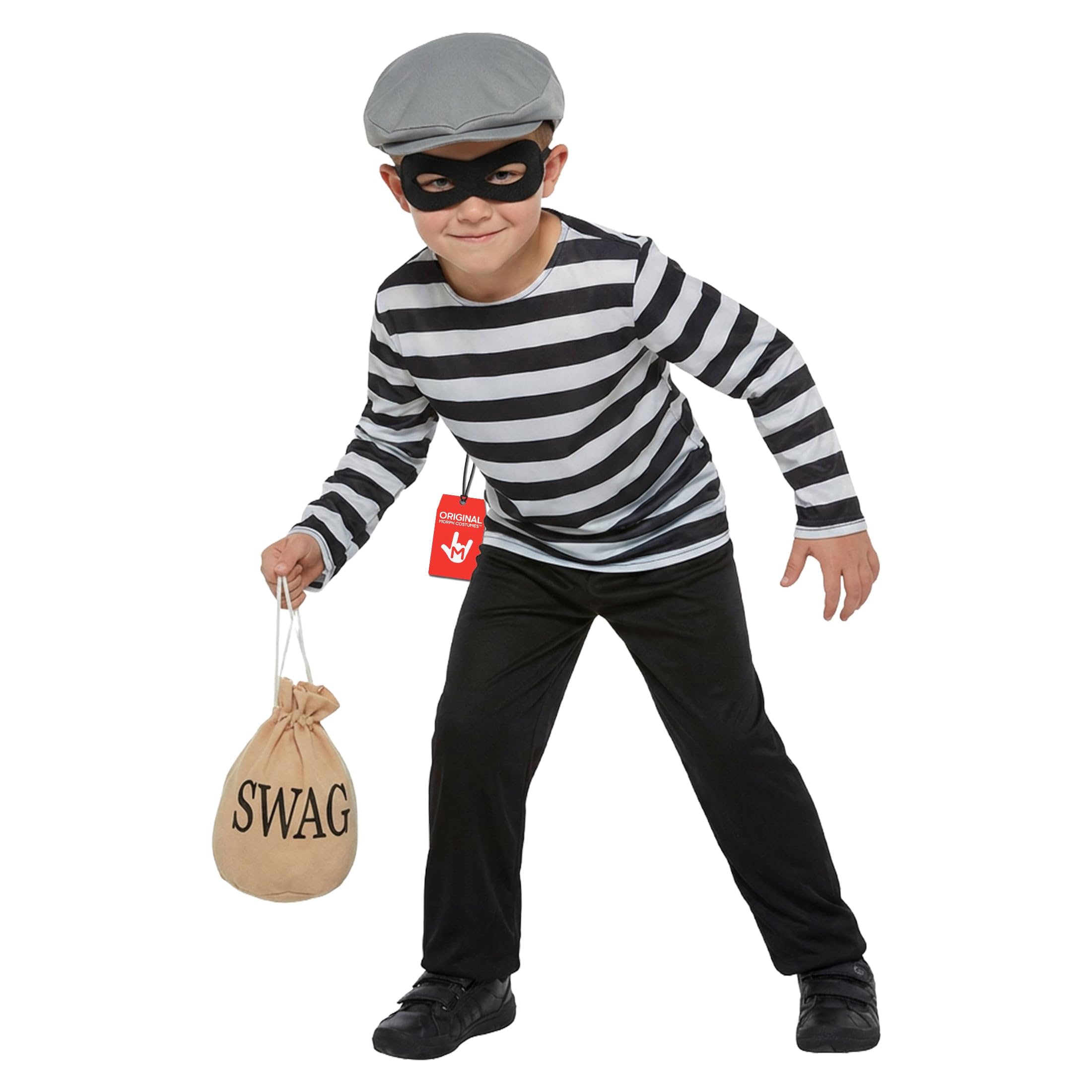 Fun Shack Burglar Costume Kids, Robber Costume Kids, Thief Costumes Boys, World Book Day Costumes for Boys
