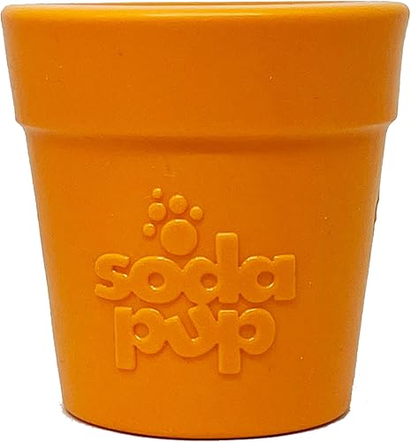 SodaPup Maceta Dispensador duradero de premios para perros y juguete para masticar fabricado en EE.UU. con material de goma no tóxico, seguro para
