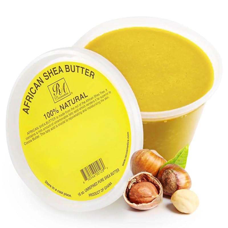 Manteiga de Karité Amarela Não Refinada RA COSMETICS, de Gana, 411 g