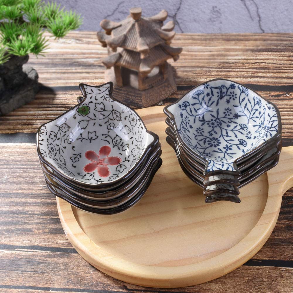 Amazon.co.jp: 国産醤油皿 8点セット セラミック醤油皿 : Home & Kitchen
