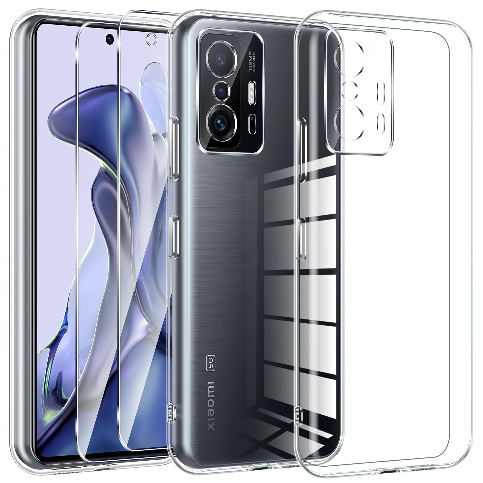 COVER IN SILICONE PER XIAOMI MI 11T 11T PRO COLORE AZZURRO