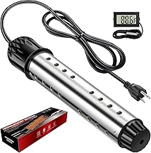 Pool Heater, Portable Water Heater 2000W - Immersion Heater with Digital Thermometer, Upgraded Magnesium Oxide Heating for Fast Heating, for Small Pools, Bathtubs, Buckets, Tanks