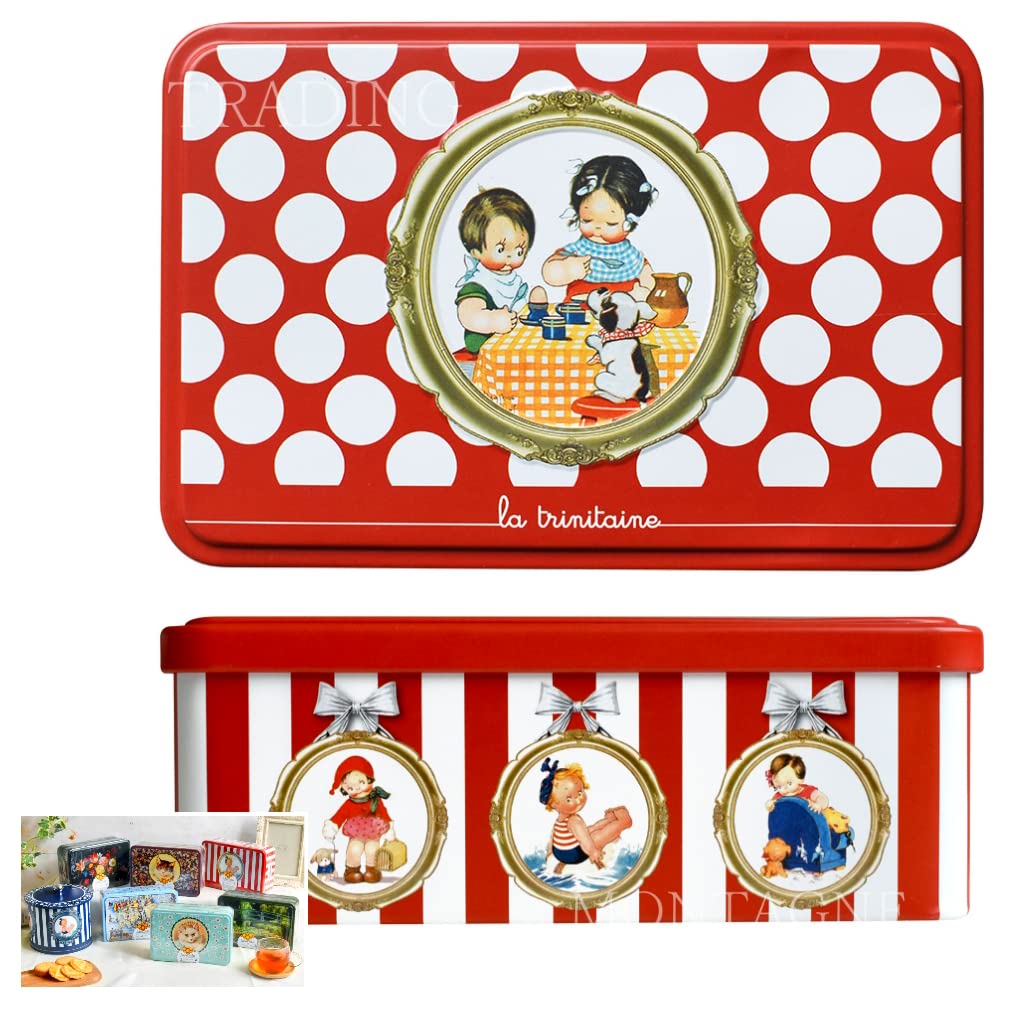 Amazon.co.jp: ラ・トリニテーヌ レトロキッズ缶 クッキー お菓子缶