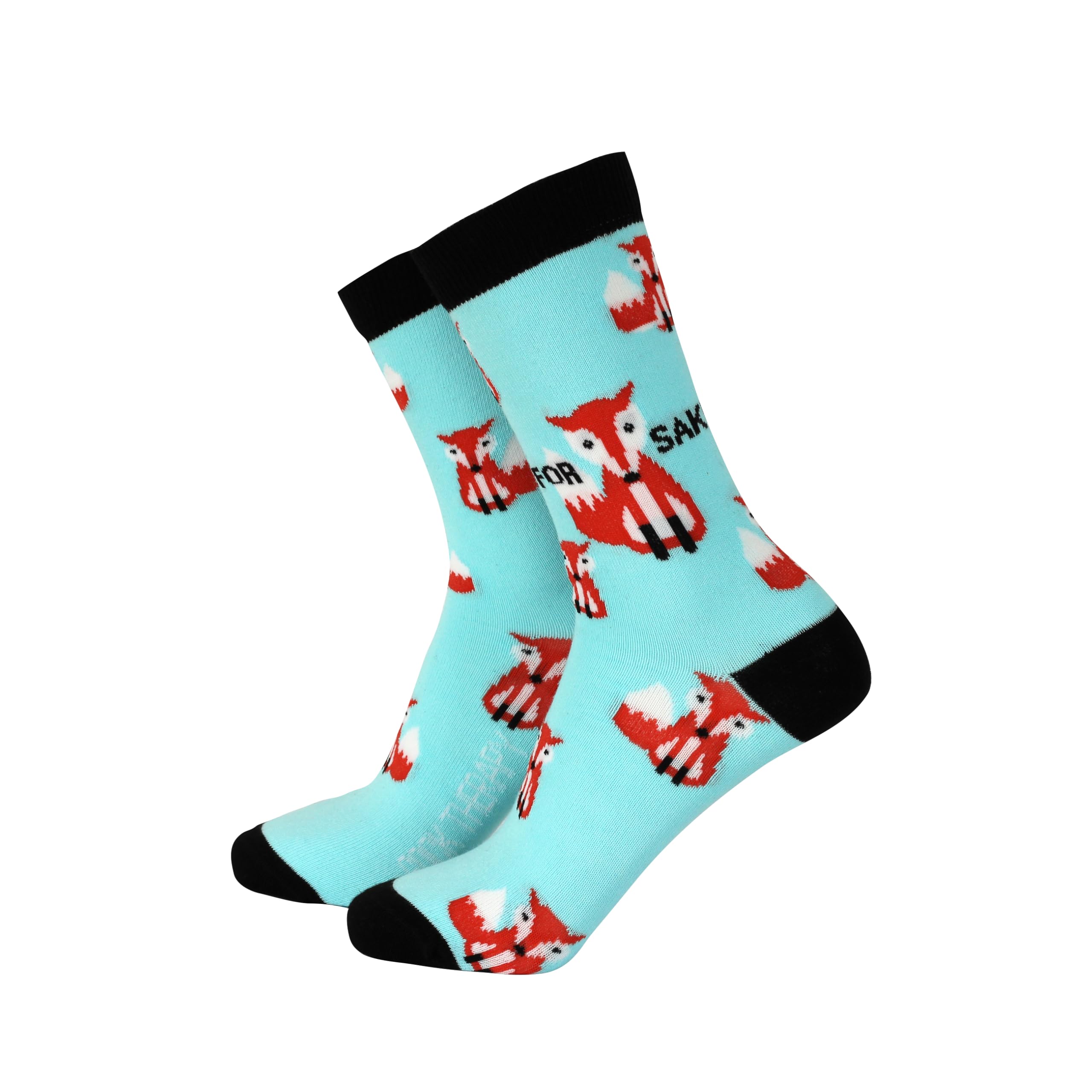 Sock Therapy Women's For Fox Sake Socks Smiling Faces Making Smiles Since 2001 Bamboo Breathable Socks - For Fox Sake