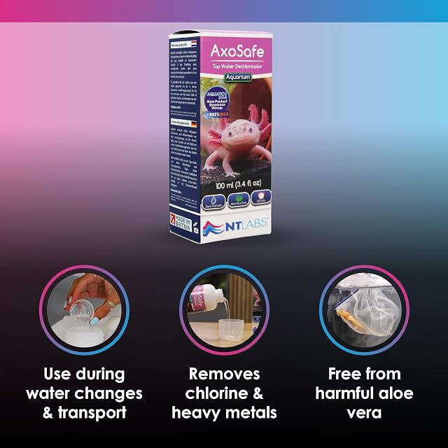 Foto 5 de 6 de NT Labs AxoSafe para acuarios de ajolote, elimina cloro, halógenos, cloramina, libre de aloe vera