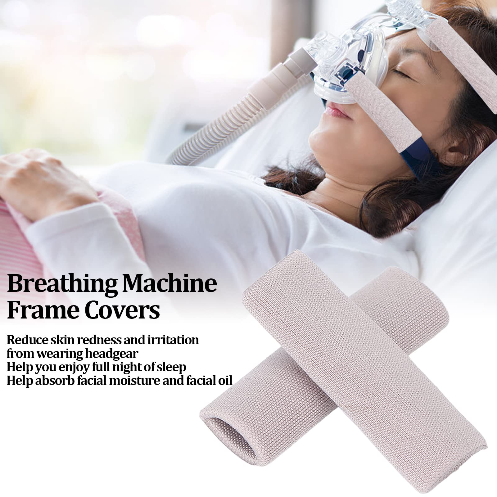 Housses De Cadre Soyeux, Housse De Sangle En Satin Douce 3 Pcs Pour Machine Respiratoire