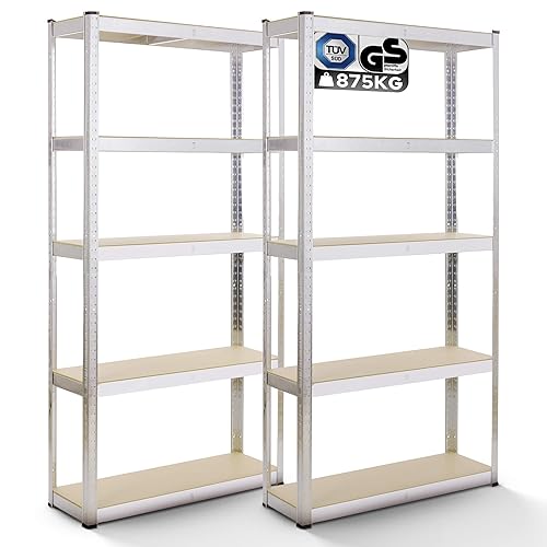 Arebos 2er Set Schwerlastregal 180 x 90 x 40 |