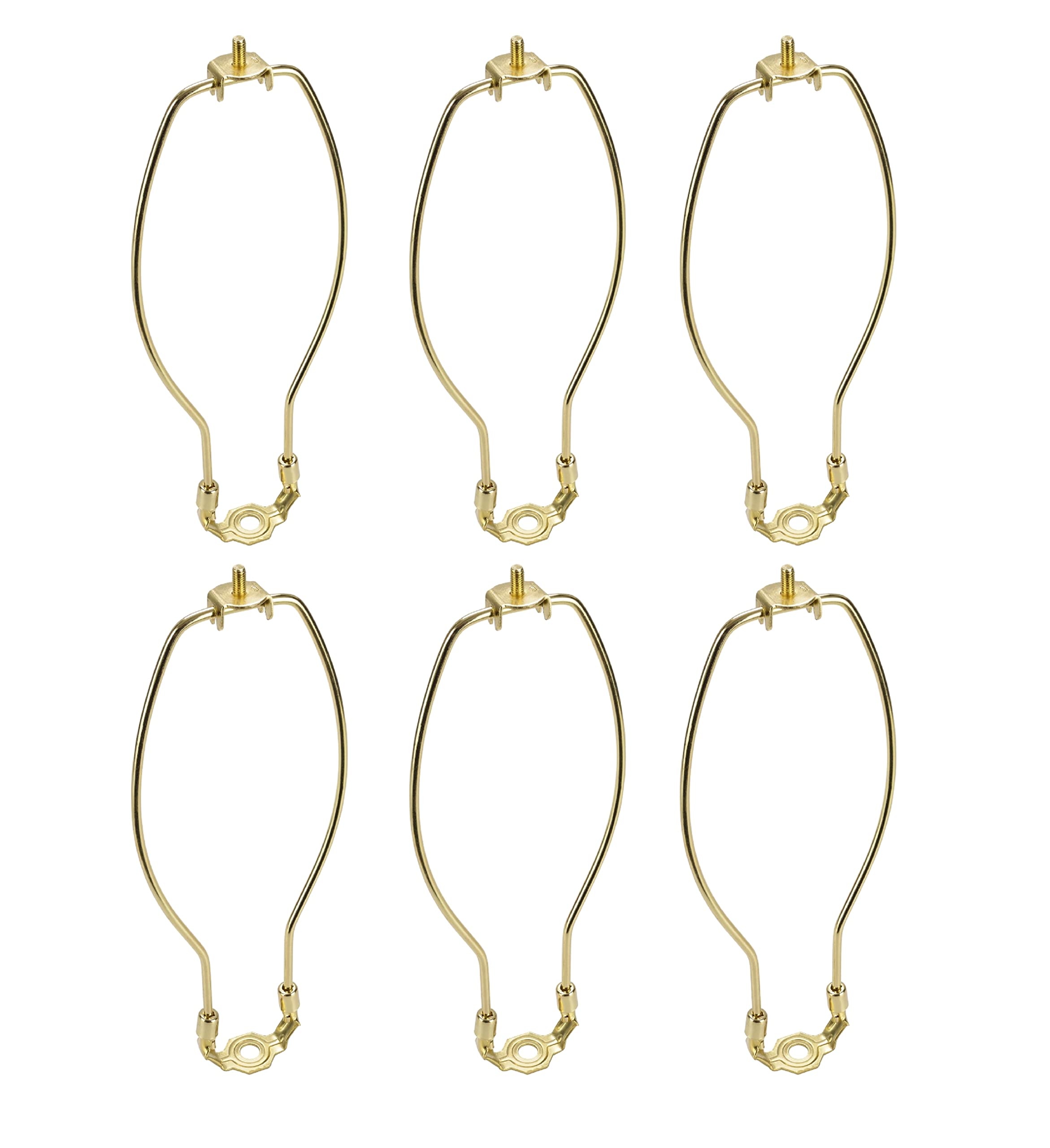Aspen Creative 20004-16, 12" Lamp Harp with Saddle in Polished Brass Finish, 6 Pack