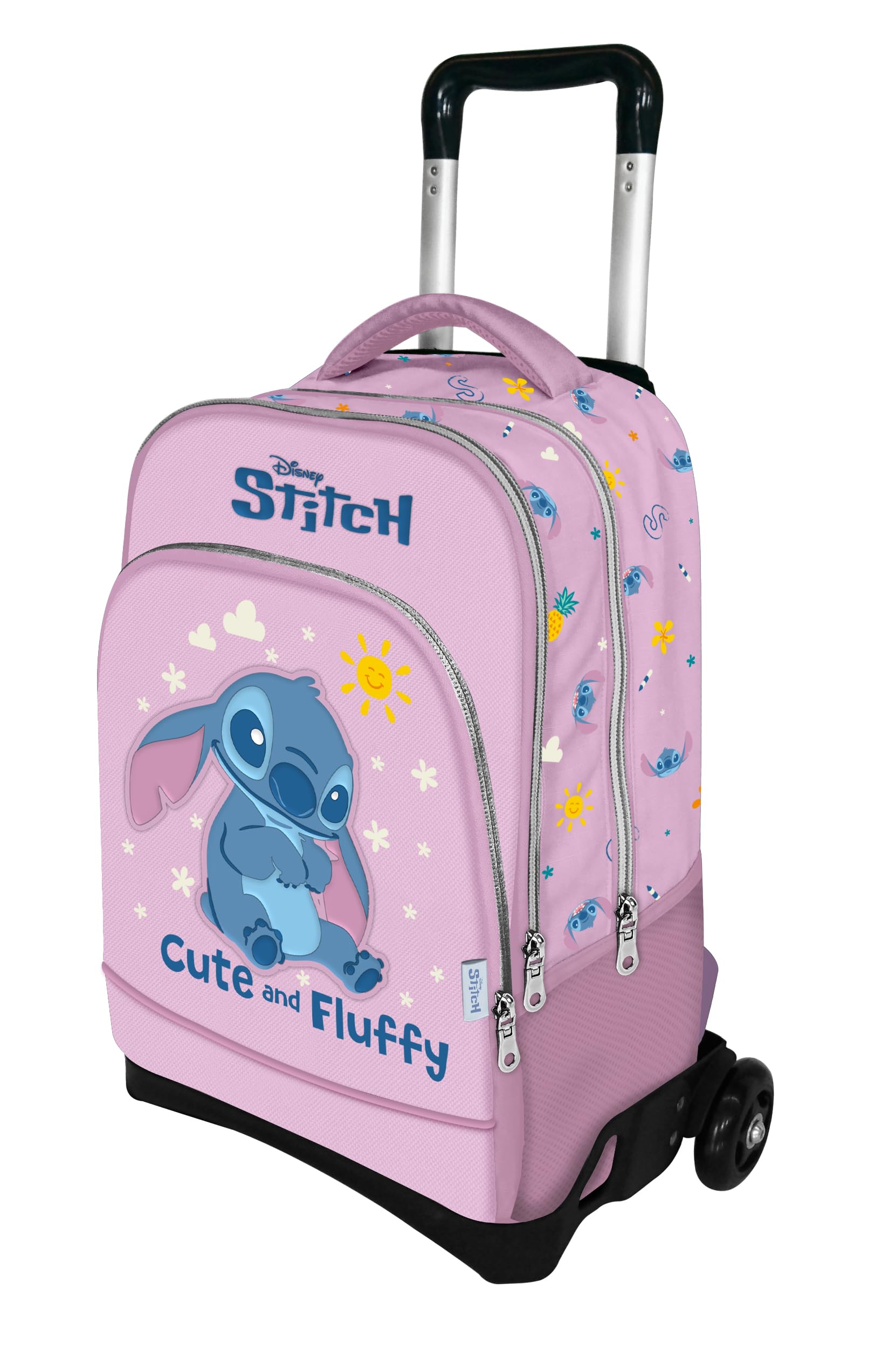 VARZI Zaino Trolley Scuola Stitch: Un Compagno di Viaggio Allegro e Pratico, Con Design Colorato e Spazioso, Perfetto per la Scuola e Ogni Avventura Quotidiana Con Penna Omaggio