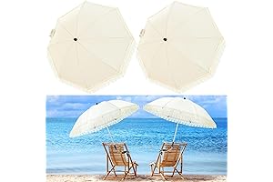 Buryeah 2-Piece Beach Chair Umbrella with Universal Clamp