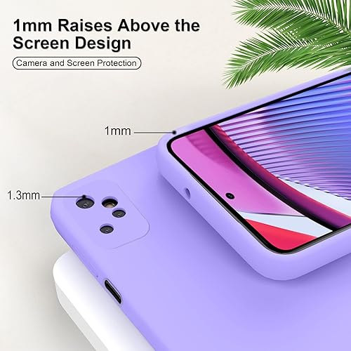 Miniatura 9 de HAII Funda delgada de silicona líquida para Moto G Power 5G, con forro de microfibra resistente a los arañazos, antideslizante y absorción de