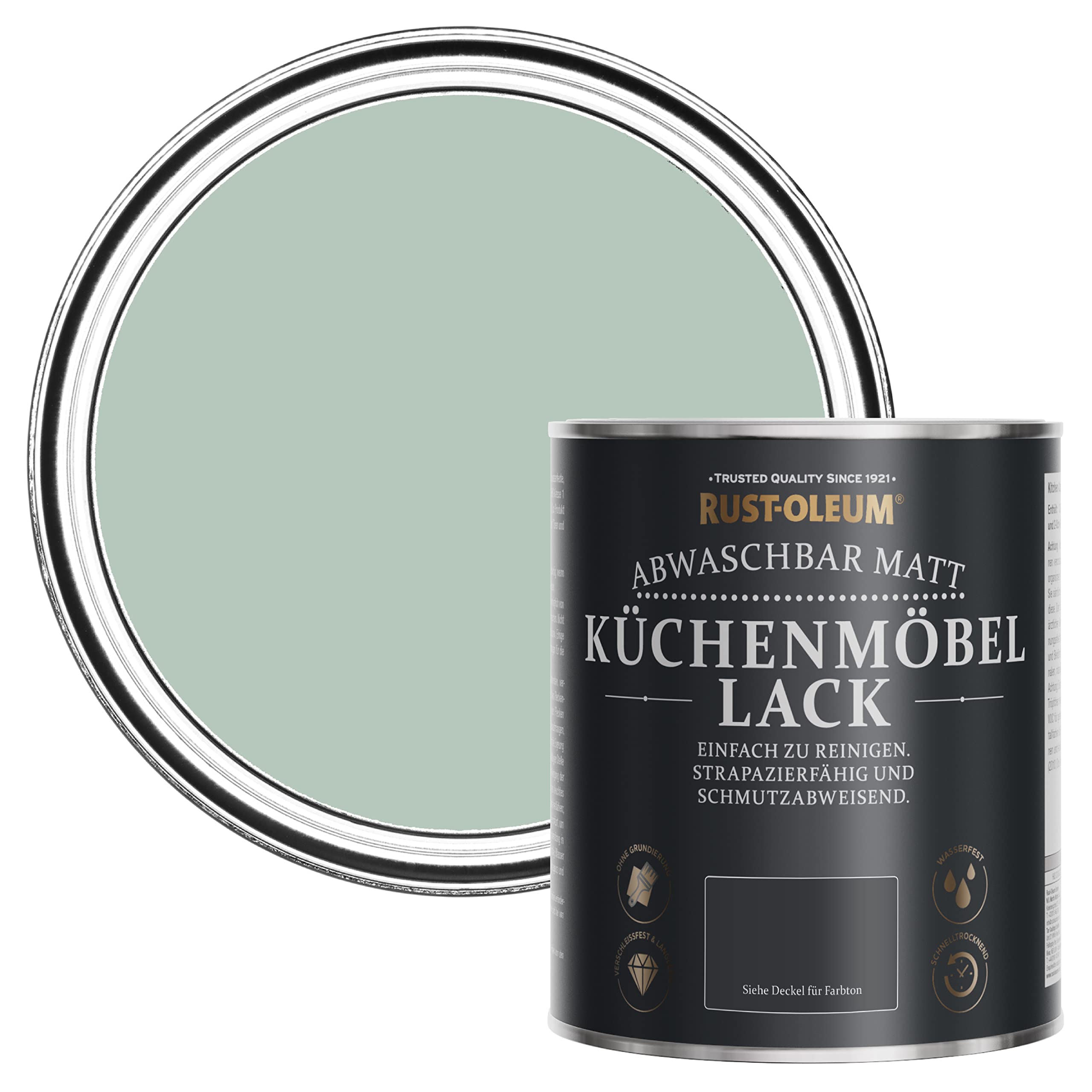 Rust-Oleum Küchenschrankfarbe hellgrün Matt Finish Pastellgrün 750ML