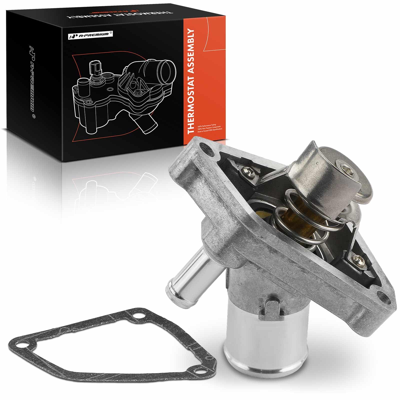 A-Premium Engine Coolant Thermostat Housing Assembly Compatible with Infiniti FX35 G35 2003-2007 QX4 Nissan 350Z Pathfinder 2001-2006 V6 3.5L
