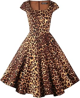 Women's Cocktail Party Dress Cap Sleeve 1950 Retro Swing Dress with Pockets - Buy now