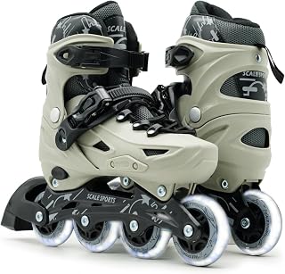 Adjustable Roller Skates with Light-Up Wheels – Kids Inline Roller Skates for Children and Adults | ABEC-7 Bearings, Breathable Boot, Triple Protection | Perfect for Beginners, Boys & Girls
