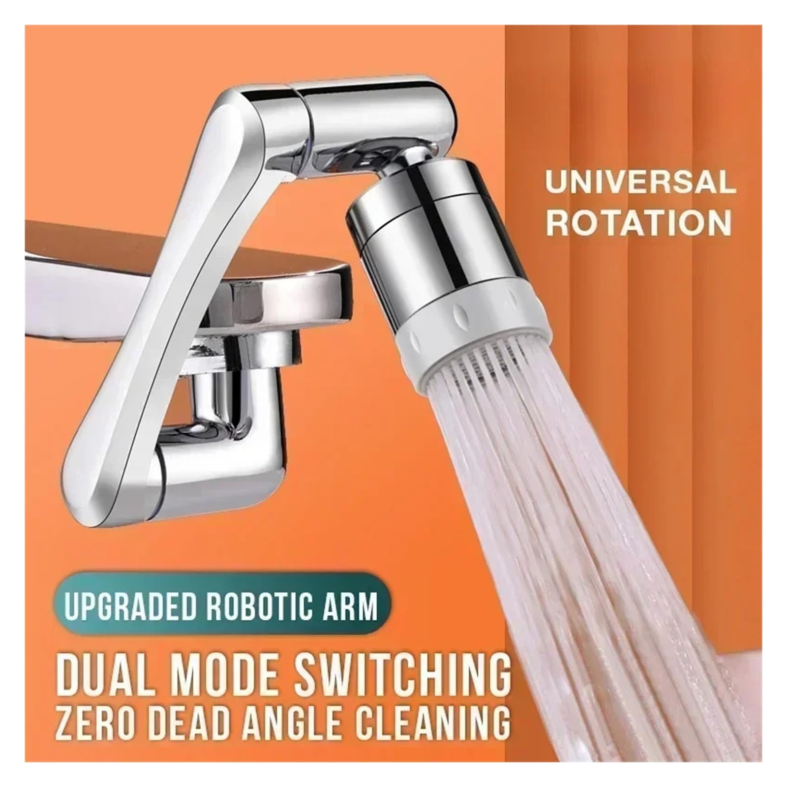 Universale 1080 ° rotante rubinetto estensore testa spruzzatore cucina robot braccio estensione rubinetto aeratore miscelatore gorgogliatore acqua rubinetto ugello con 2 modalità (1080 doppia modalità