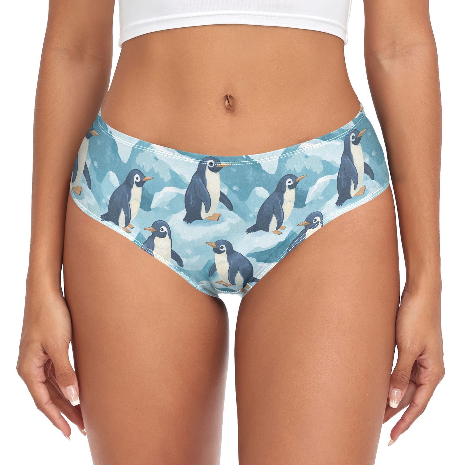 SMAZDFXX Women Underwear Funny Penguins Panties for Cheeky Bikini XS-XXL