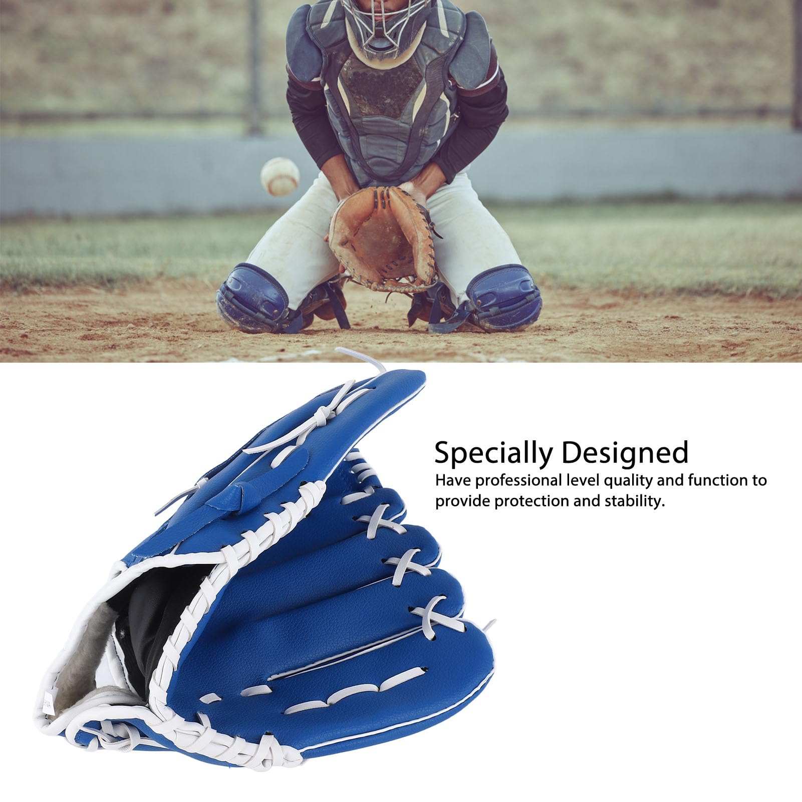 HERCHR Gant De Baseball, Gant De Baseball Softball 12,5 Pouces Gant De Baseball Confortable pour L'entraînement des Jeunes Enfants Et Les Débutants