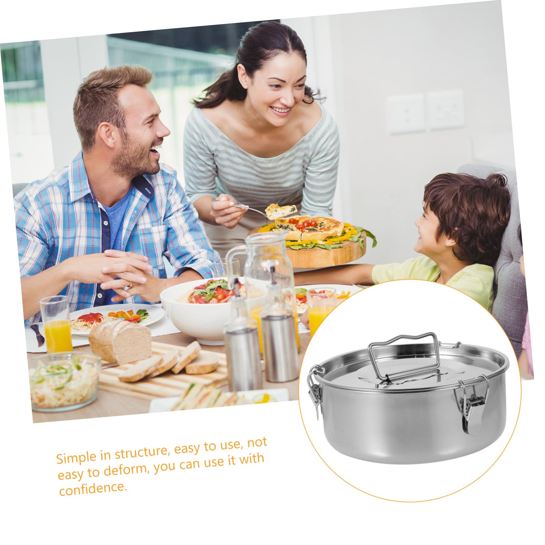 Molde Olla Vaporera de Acero Inoxidable para Flan con Tapa Resistente y Fácil de Usar, Adecuado para Hornear Flanes y Mariscos en Cocina