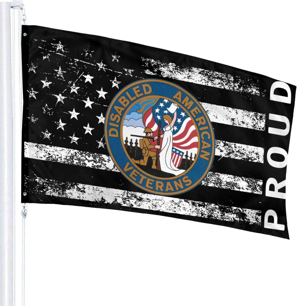 NPZBHoney3x5 American Flag Proud Disabled American