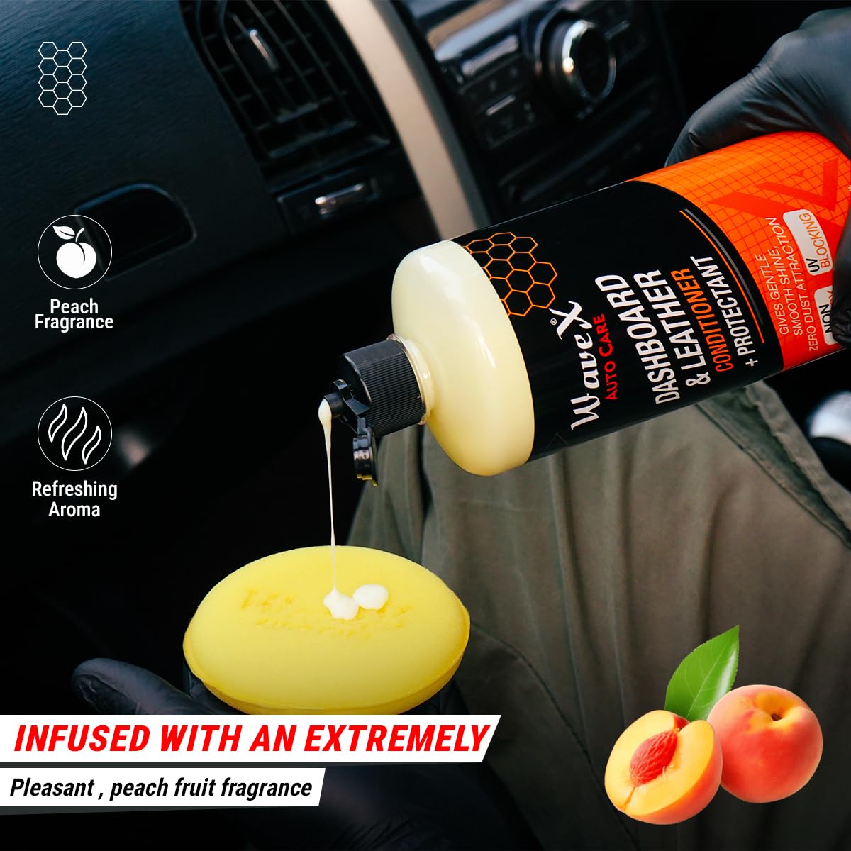 Wavex Dashboard Polish and Leather Conditioner + Protectant 350ml Car Dashboard Polish | Car Polish for Interior Plastic, Leather, Vinyl & Rubber | Dashboard Polish That Protects, Shines & Conditions 4